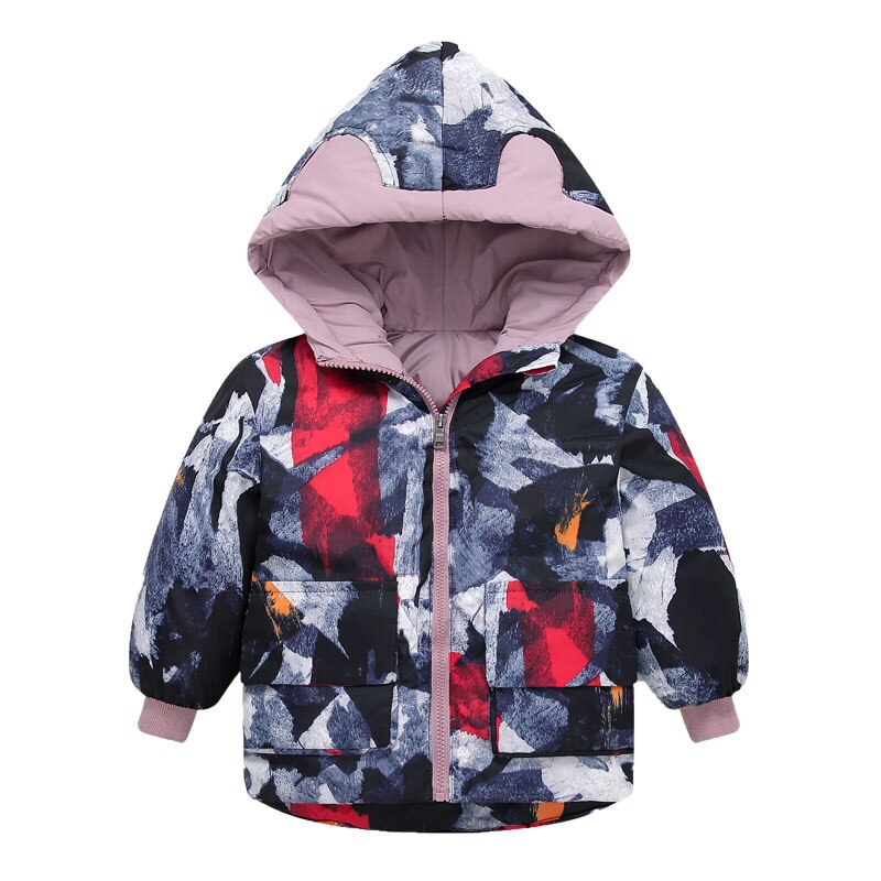 VFOCHI Jongen Meisje Down Jassen Kids Jacket Parka 4 Kleur Kinderen Snowsuit Unisex Jongen Meisje Dikke Hoodie Winter uitloper