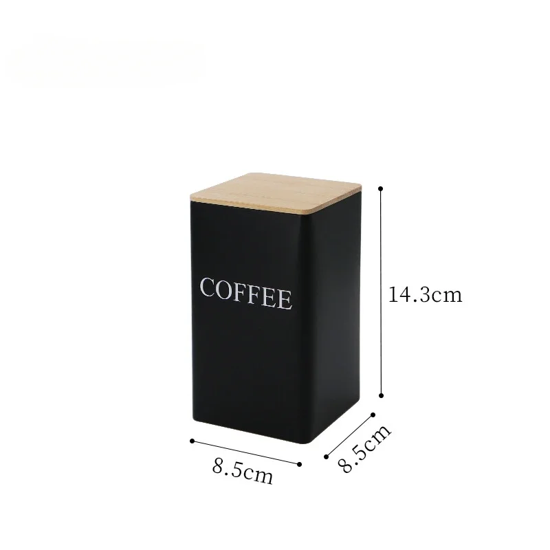 Coffee Bean Storage Airtight Containers for Food Conteiners Simple Style Bamboo Cover Iron Art Tea Can Sugar Bowl Kitchen Items: Pink