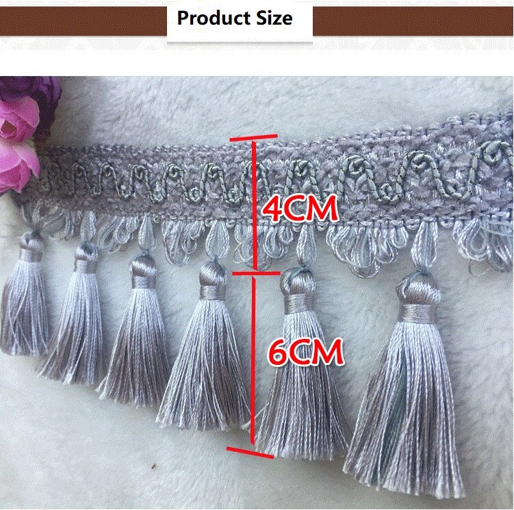 Aiboully 1m europese gordijnkant decoratieve accessoires hangende kralen kwast high-end woondecoratie gordijnaccessoires