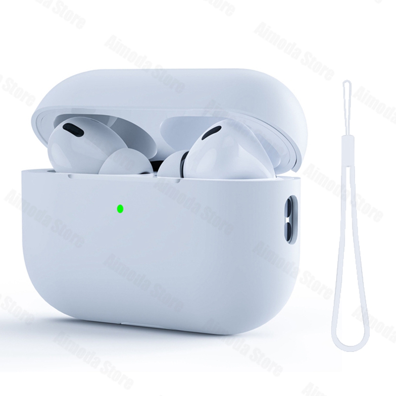 Custodia per Airpods pro 2 Custodia per cuffie senza fili in silicone tinta unita per Mela aria baccello pro2 Guscio protettivo di seconda generazione: Marrone