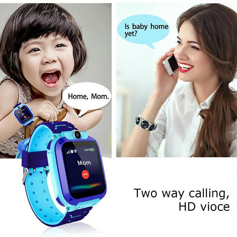 Q12 Kinderen Smart Horloge Kids Sos Telefoon Horloge Smart Horloge Voor Kinderen Met 2G Sim-kaart Foto Waterdicht IP67 Voor Ios Android