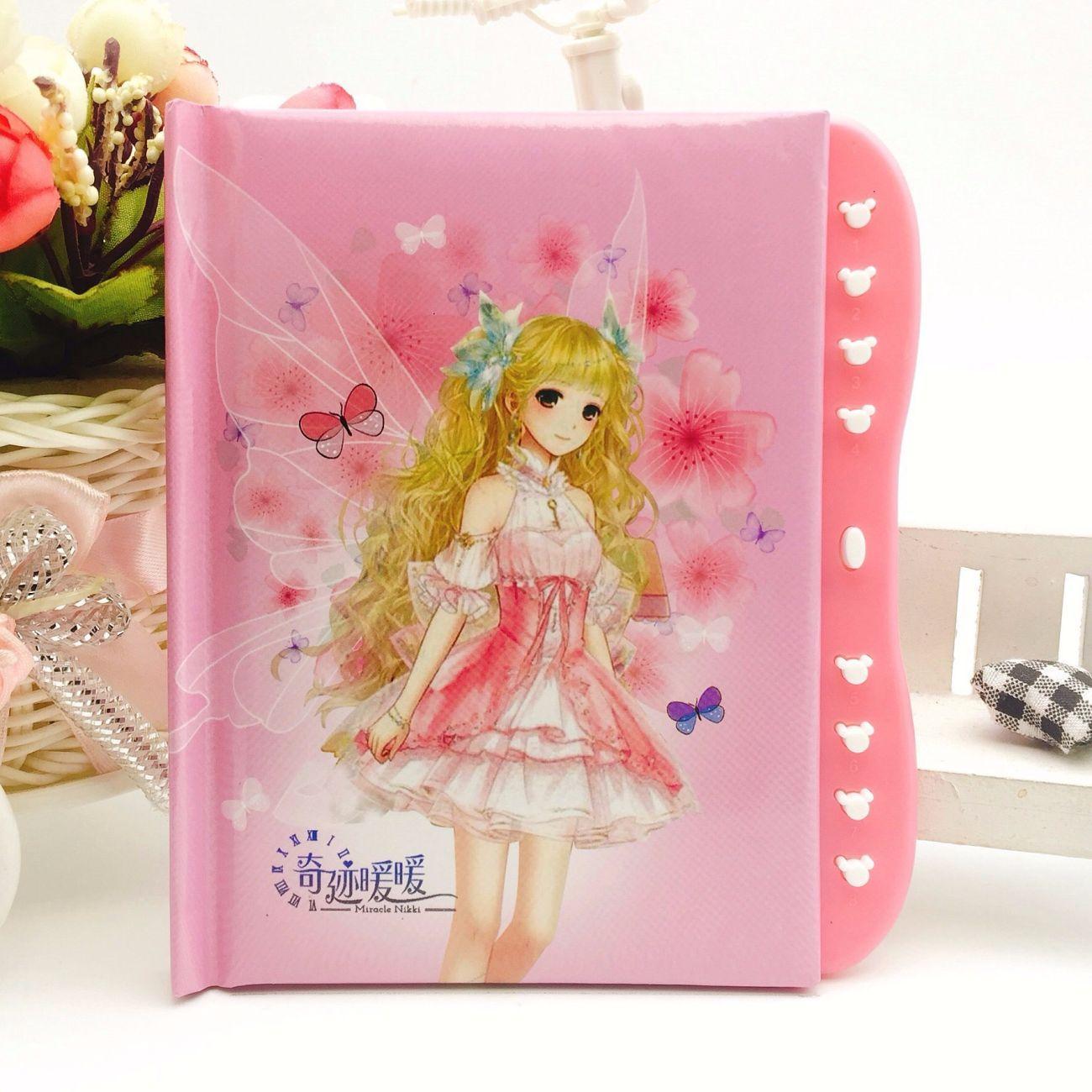 kawaii cute stationary lederen notebook encrypted diary girl notebook notepad journal notebook planner sketchbook: E
