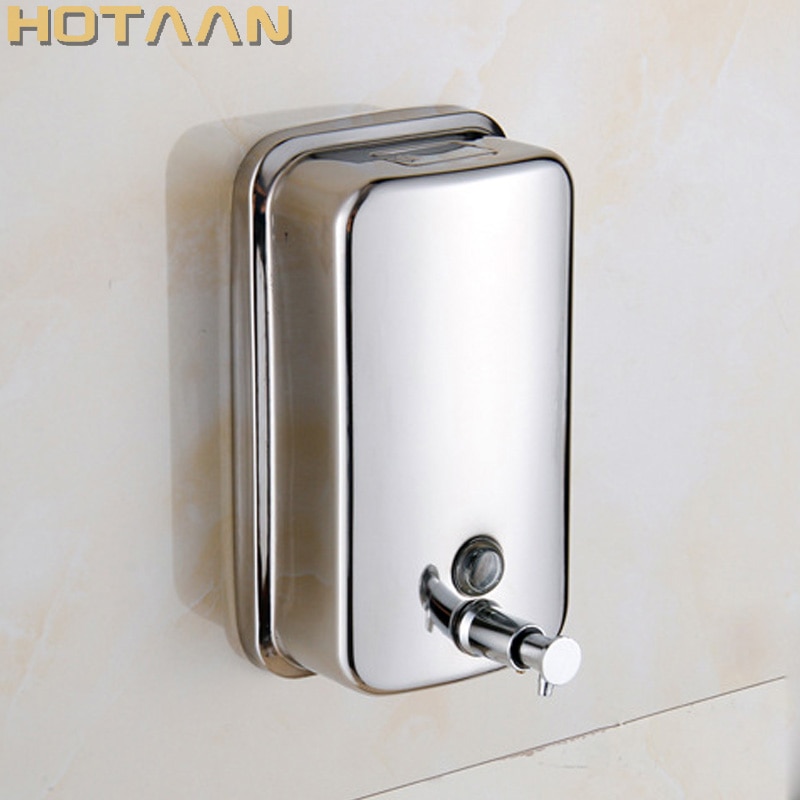 500ml Wall Mounted Stainless Steel Finished Liquid Soap Dispenser Bathroom Soap Dispenser Box Soap/Shampoo Dispenser YT