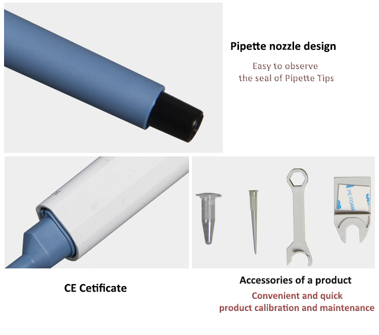 0.1-2.5ul Digitale Verstelbare Micro Pipet Micropipet Pipettor Gun Met 10ul Tip