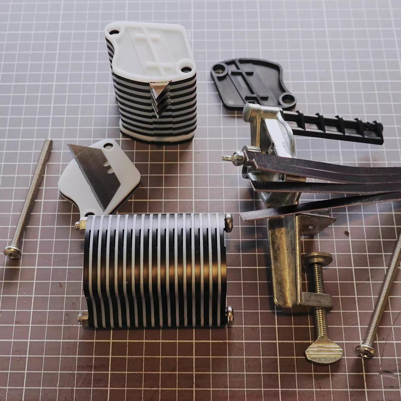 Máquina cortadora de tiras de cuero de escritorio, bricolaje, utilizada para cortar correas Manual, como cinturones, borlas, encaje, Etc. Con 5 cuchillas