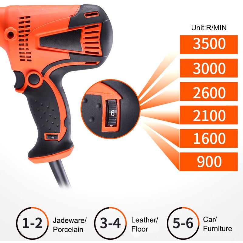 Bilpleje værktøj sæt bil polering justerbar hastighed poler maskine voks poler maskine til bil elektrisk gulv poler sliber