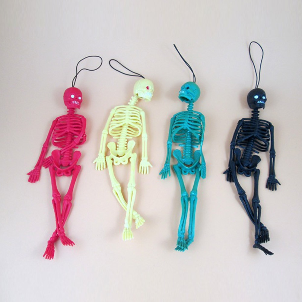 ZheFanku Funny Tricks Speelgoed Replica Lichtgevende Noctilucent Skelet Halloween model Game Sleutelhanger Decor Party Eigendom Speelgoed