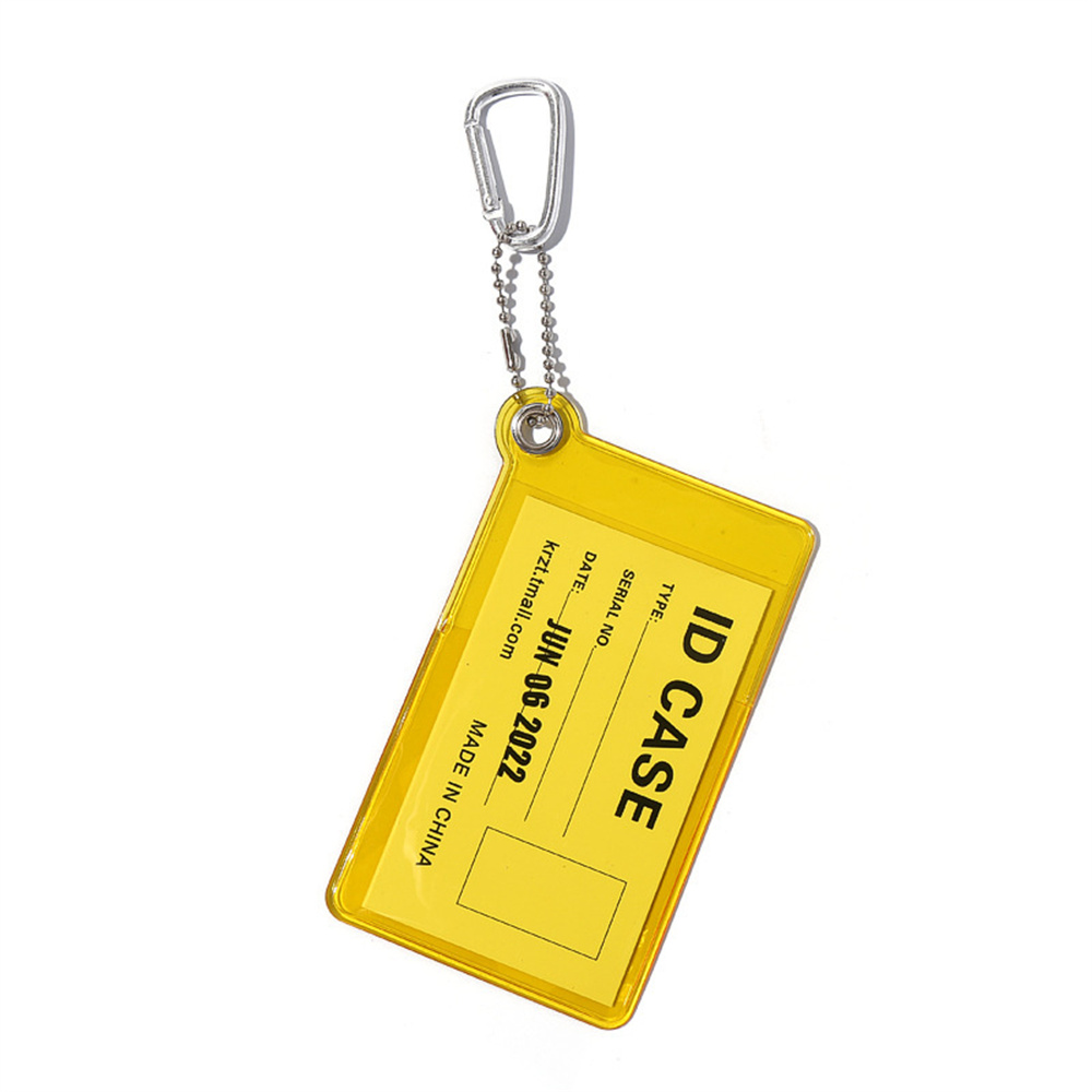PVC Transparent ID IC Credit Card Holder Protector Case Clear Badge Holder Working Permit Sleeve Cover for Students Workers