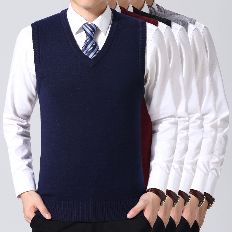 Lässige Pulloverweste für Herren, warm, bequem, Herbst- und Wintermode, Oberbekleidung