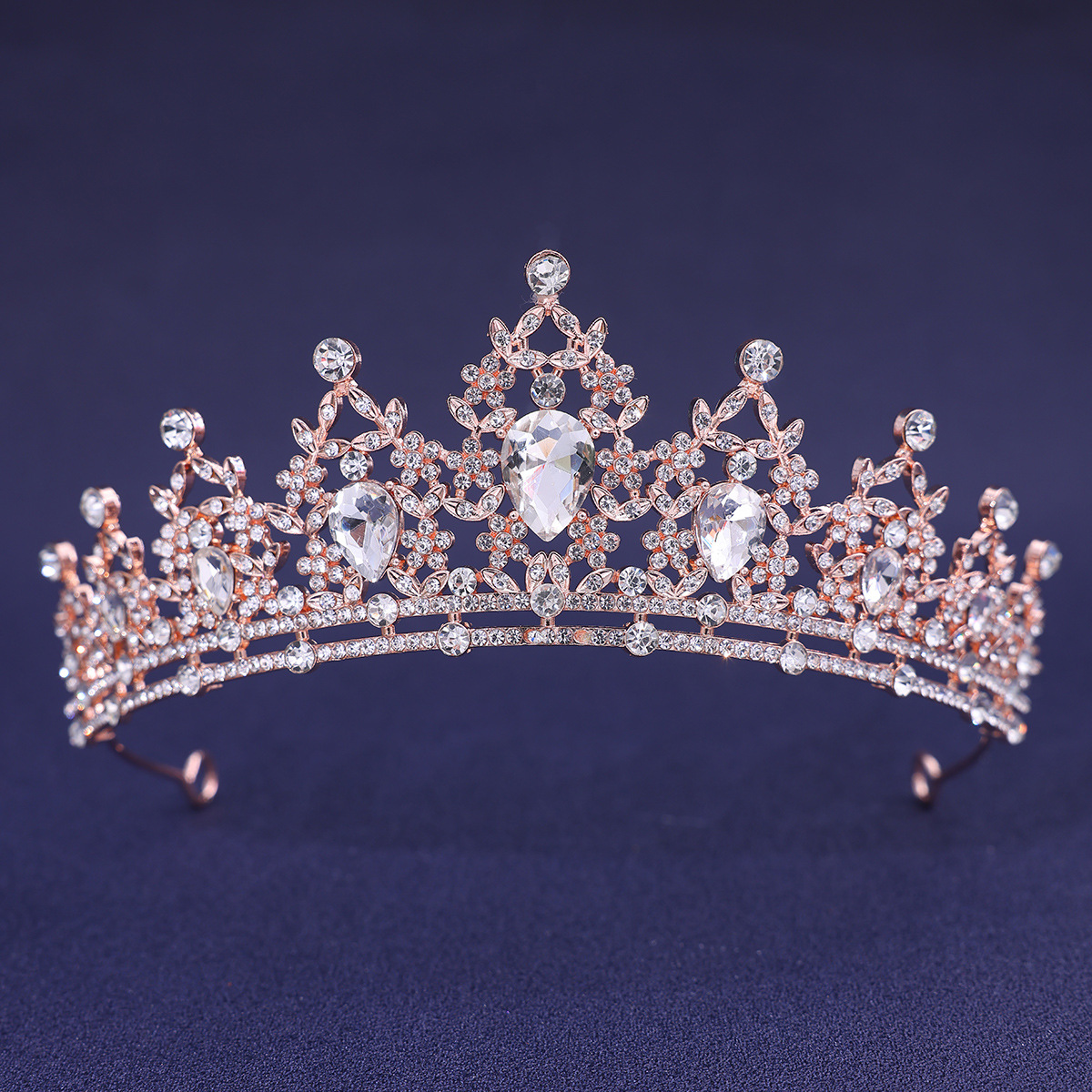 Accessoires pour cheveux de mariage, couvre-chef, bijoux de tête, diadème de cheveux de mariage, couronne de diadème de mariée en cristal, couleur argent, diadème en voile: GRIS