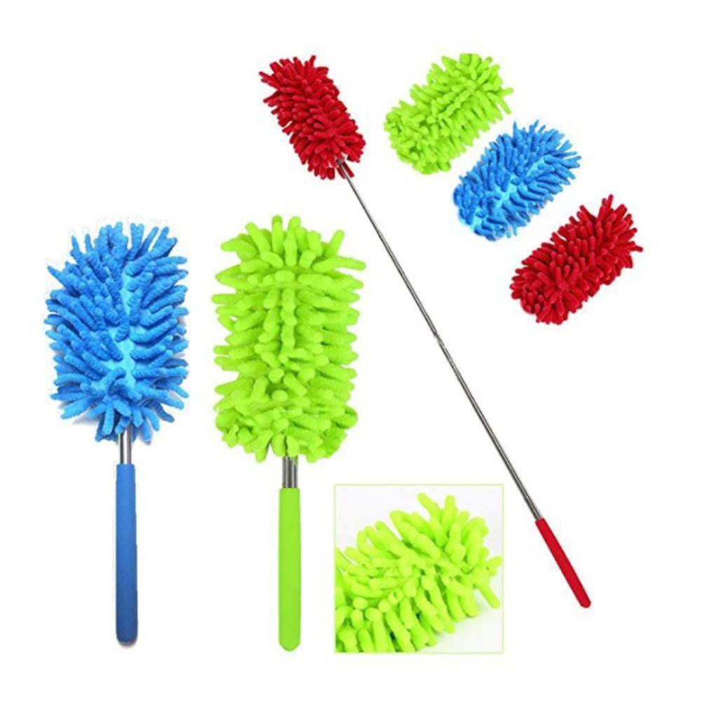 Telescopic Microfibre Duster Extendable Dust Remover Cleanning Brush For Air-conditioner Furniture Shutter Home Car Cleaner Tool