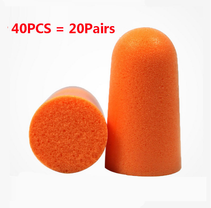20/40/100/200 Uds 3M 1100 prevención del ruido del sueño tapones para los oídos de espuma Industrial reductor de ruido insonorizado Anti-ruido: 40PCS
