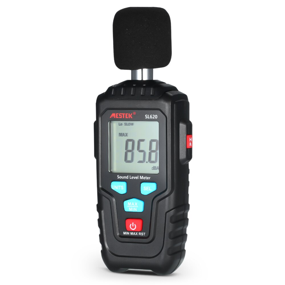 Medidor de nivel de sonido Digital Mini LCD 35-135dB instrumento de medición de volumen de ruido probador de monitoreo de decibelios