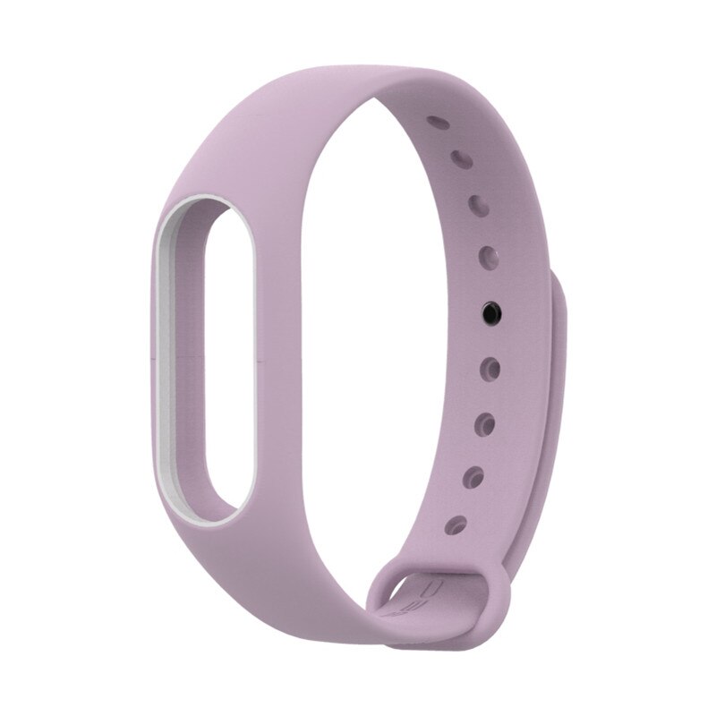 Mijobs Mi Band 2 Strap Silicone Bracelet Wristband Smart Band Accessories wrist mi band2 black Strap for Xiaomi mi band 2 Strap: Light purple white