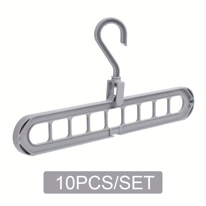 10 kpl liukumatonta dippimuovista valmistettua vaateripustinta asuntolan vaatteiden kuivaukseen aikuisten vaatteiden kuivausteline kotitalouksien paksujen vaatteiden tuki: Harmaa