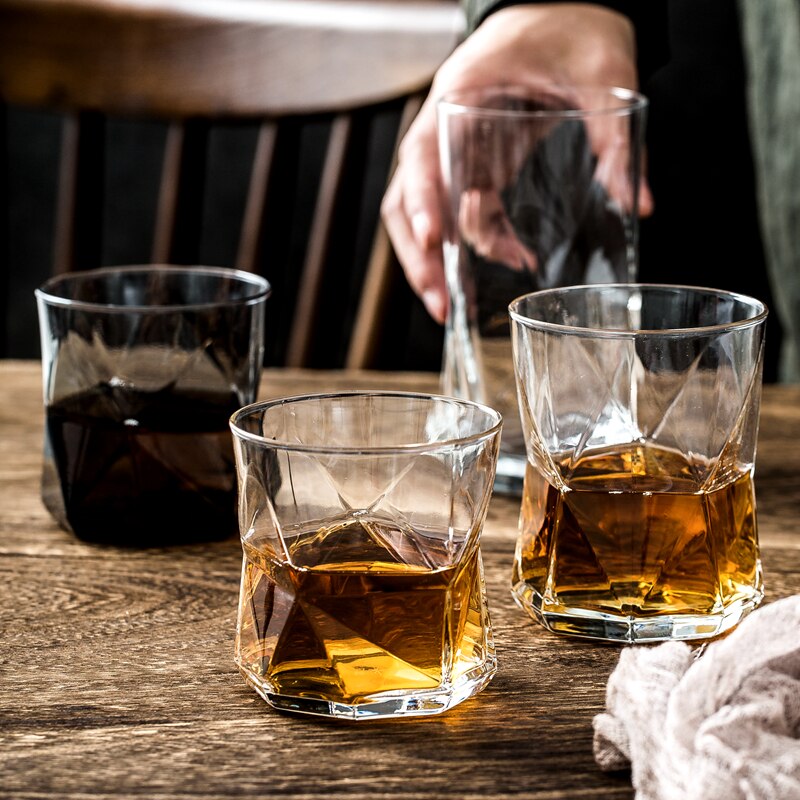 Creatieve Kleur Glas Huishouden Hittebestendige Thee Water Cup Sap Drinkware Persoonlijkheid Whisky Bier Wijn Glas Grijs 50JB033