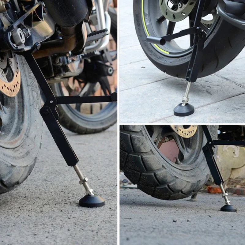 Cavalletto per moto supporto per ruota supporto laterale Paddock riparazione stabile e manutenzione strumento di supporto per parcheggio pieghevole lavoro portatile