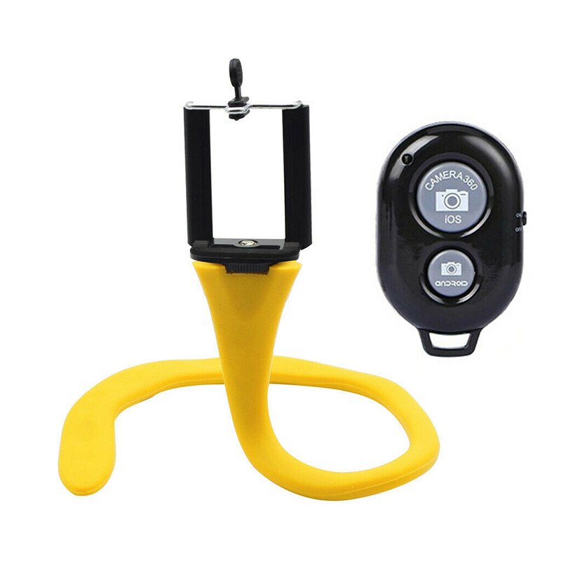 5 farver fleksibel selfie stick til smartphone multifunktion trådløs bluetooth stativ abeholder til kameratelefon bilcykel: 05