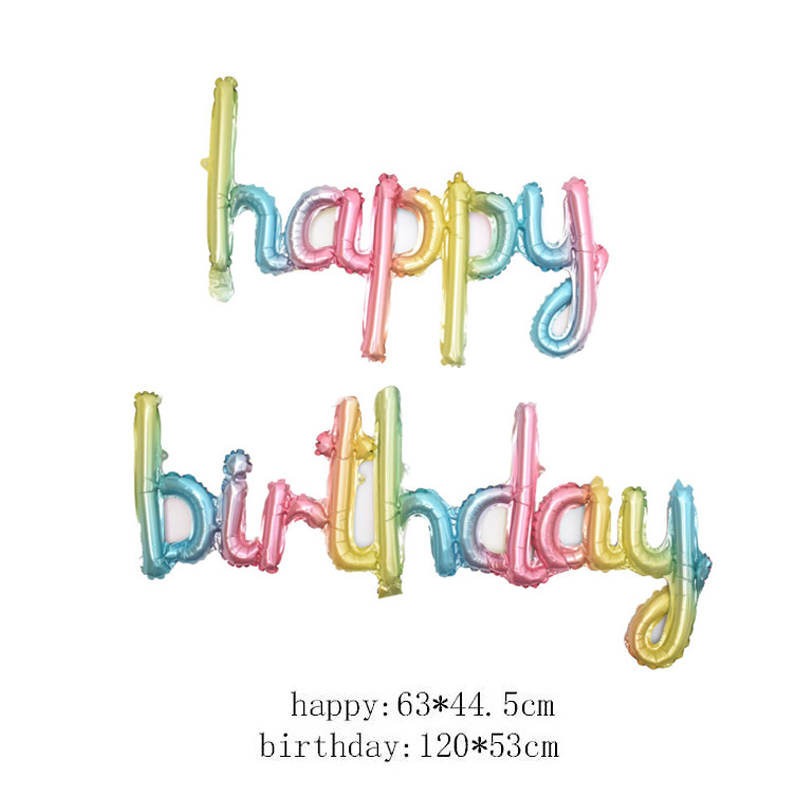 Gelukkige Verjaardag Ballon Decal Aluminiumfolie Ballon Decoratie Stickers Scrapbooking Craft Feestartikelen SEC88