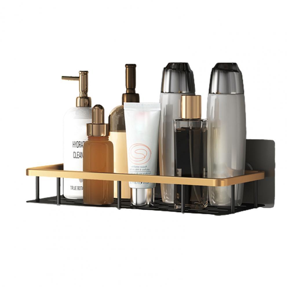HIFASI Douchemand Houten Douche Caddy Wandmontage Douche Caddie Geen Boren Lijm Anti Roest Voor Toilet Badkamer C 40cm Kleur C Maat 40cm