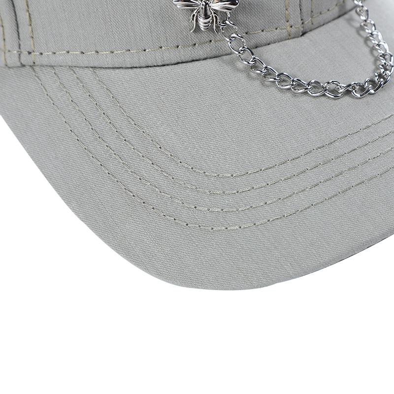 Koreaanse Bee Logo Ijzeren Ketting Baseball Cap Mode Winkelen Dames Snapback Cap Unisex En Betaalbare Hoed Vrouwen Hoed