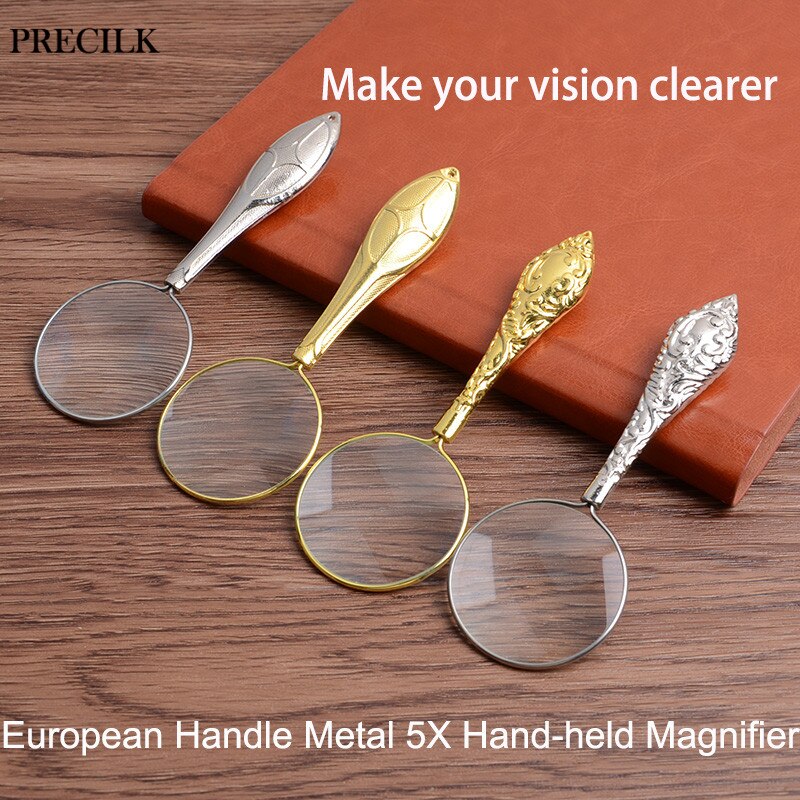 5X Handheld Magnifier Exquisite Embossed Pattern M... – Vicedeal