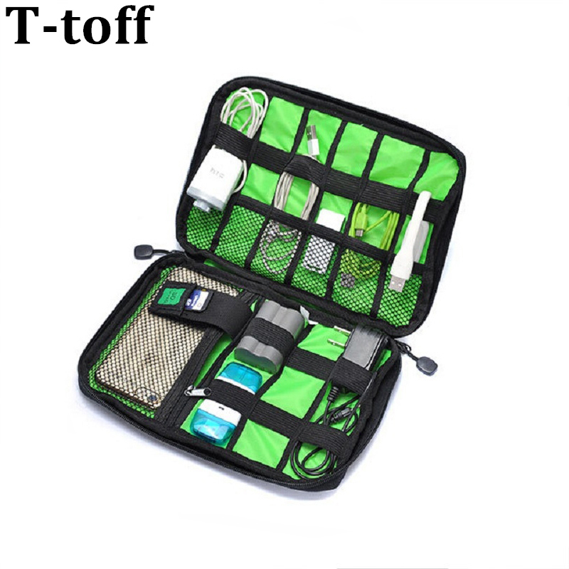 Electronic Accessories Travel Bag Nylon Mens Travel Organizer For Date Line SD Card USB Cable Digital Device Bag