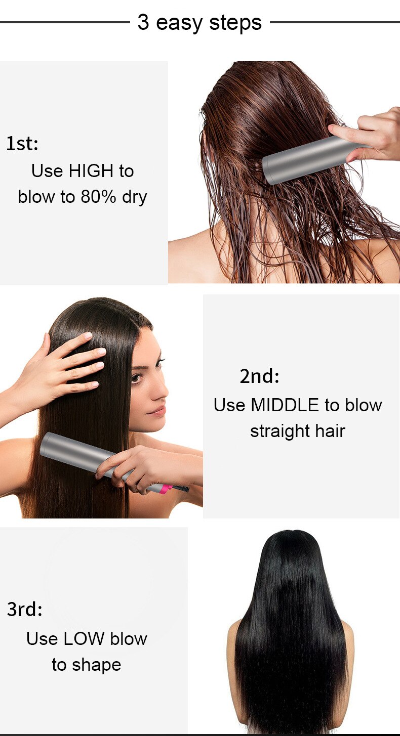 800W Portable Mini Hair Dryer For Hair Blow Dryer Styling Tools /Cold Air Blow Dryer 3 Gear Adjustment 110-240V