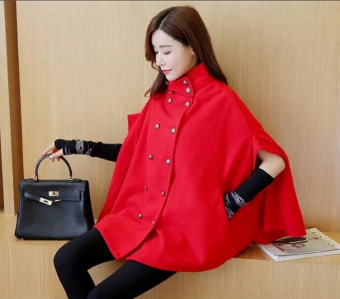 lente/herfst moederschap jas bat stijl moederschap cape zwangerschap bovenkleding tops kleding jas 16796: jacket red / M