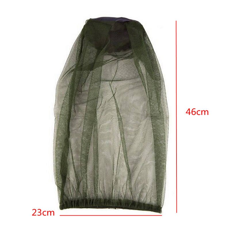 2pcs Anti-mosquito Mosquito Net Cap Insect-proof Fishing Cap Outdoor Hiking Camping Travel Dark Green Gauze Neutral Garden: Default Title