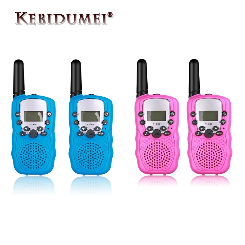 2pcs Mini Walkie Talkie Kids Radio Station T388 0.5W PMR PMR446 FRS UHF Portable Radio Communicator For Child