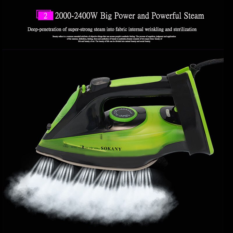 Handheld home electric steamer brush fast heating ironing machine ceramic coating steam presses powerful ironing GS26