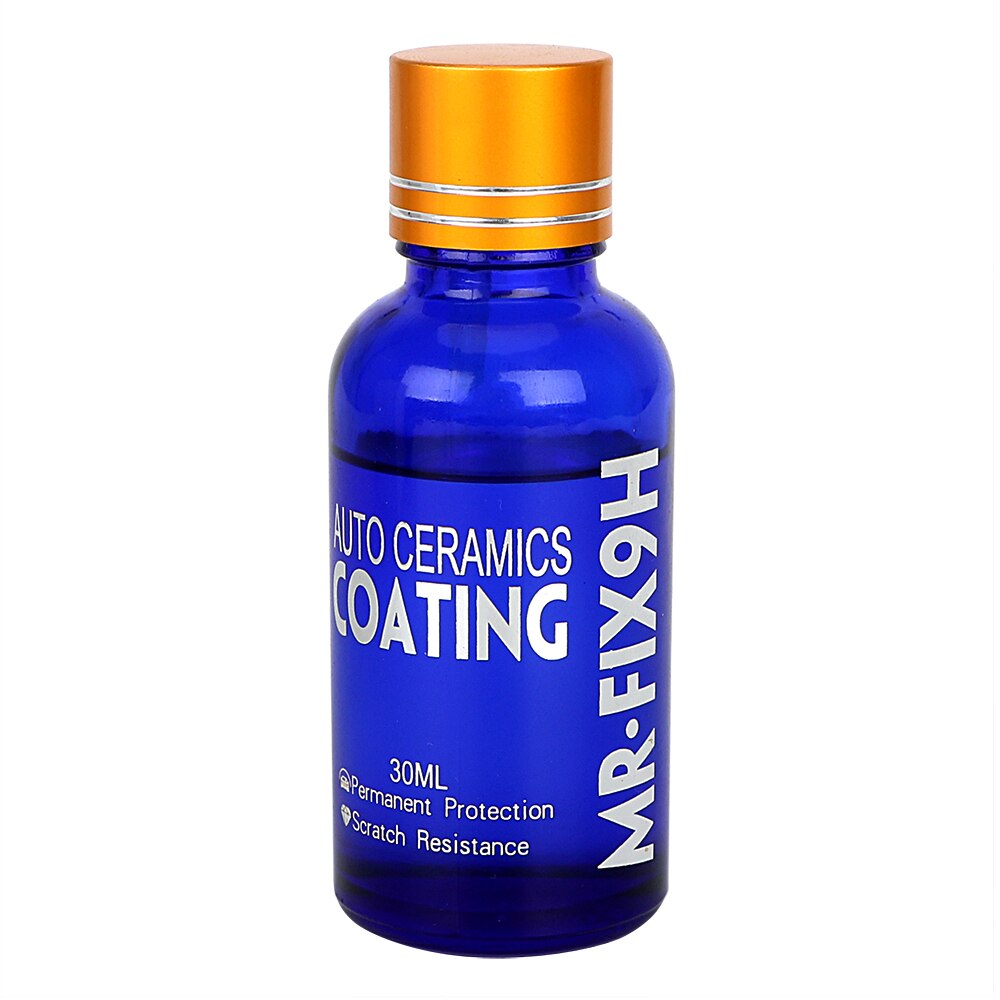 Cerámica líquida para el automóvil, cristal hidrófobo, recubrimiento para el cuidado de la pintura del coche y la moto, antiarañazos, revestimiento de vidrio, 9H: 1Pc 9H