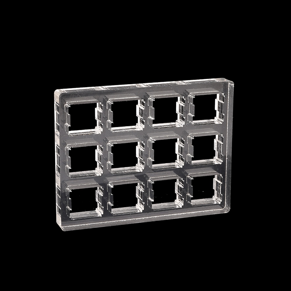 Transparent Switch Tester Base Acrylic Plate For Cherry Mx Switch Blue Red Black Brown Silver Pink Switch Storage Display Board: 3x4 board