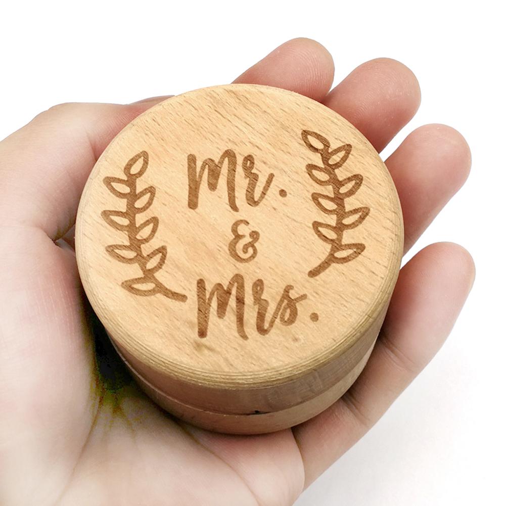 Wooden Engagement Ring Box Wood Engagement Wedding Ring Box Jewelry Display Storage Case for Wedding Ring: H