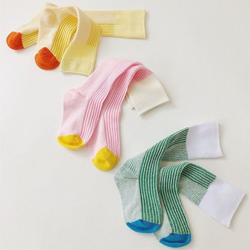 Kids Summer Tube Socks European American Style Socks Children Boys Girls Striped Tube Socks