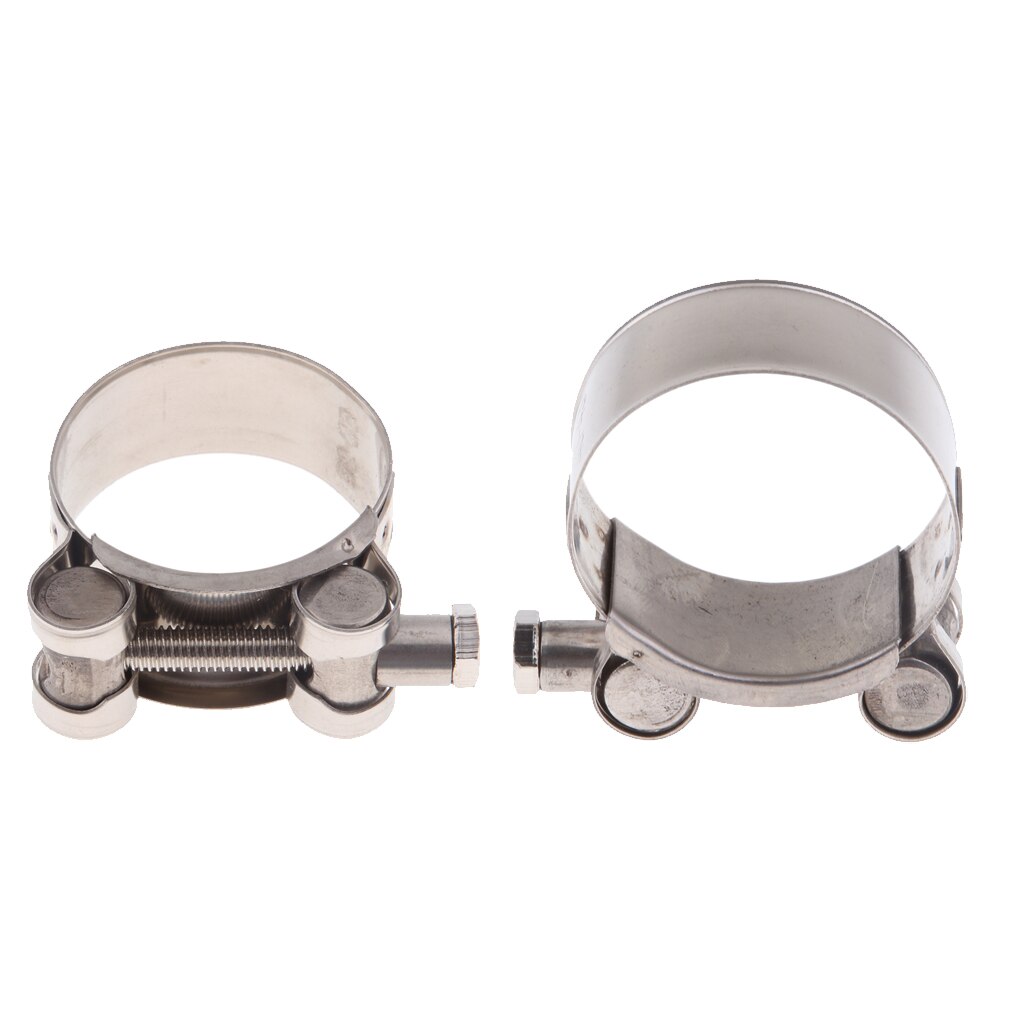 36-39mm &amp; 40-43mm Stainless Steel Motorcycle Exhaust Clamp Banjo Clips