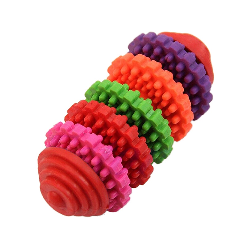 Bunte Gummi Haustier Hund spielzeug quietschen Wel...  Grandado