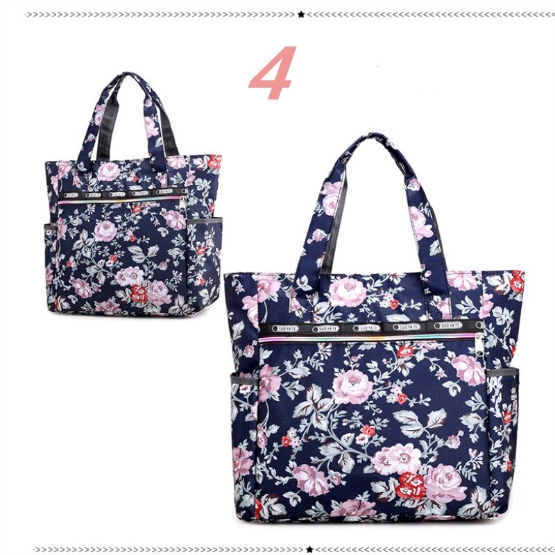 Bolso grande con estampado Floral para mujer, bandolera, bolso de estilo Hobo: D