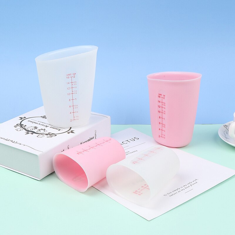 Silicone Measuring Cup Precision Graduated Kitchen Measuring Tool Jug Pour Spout Baking Cooking Tool For Butter Water