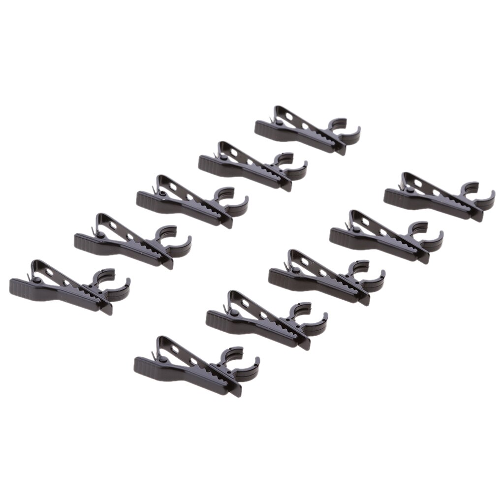 10 Pack Mini Lavalier Microfoon Clip Veilig Houden Shock Veilige Revers Mic Clamp Vervanging Kit 12Mm Diameter