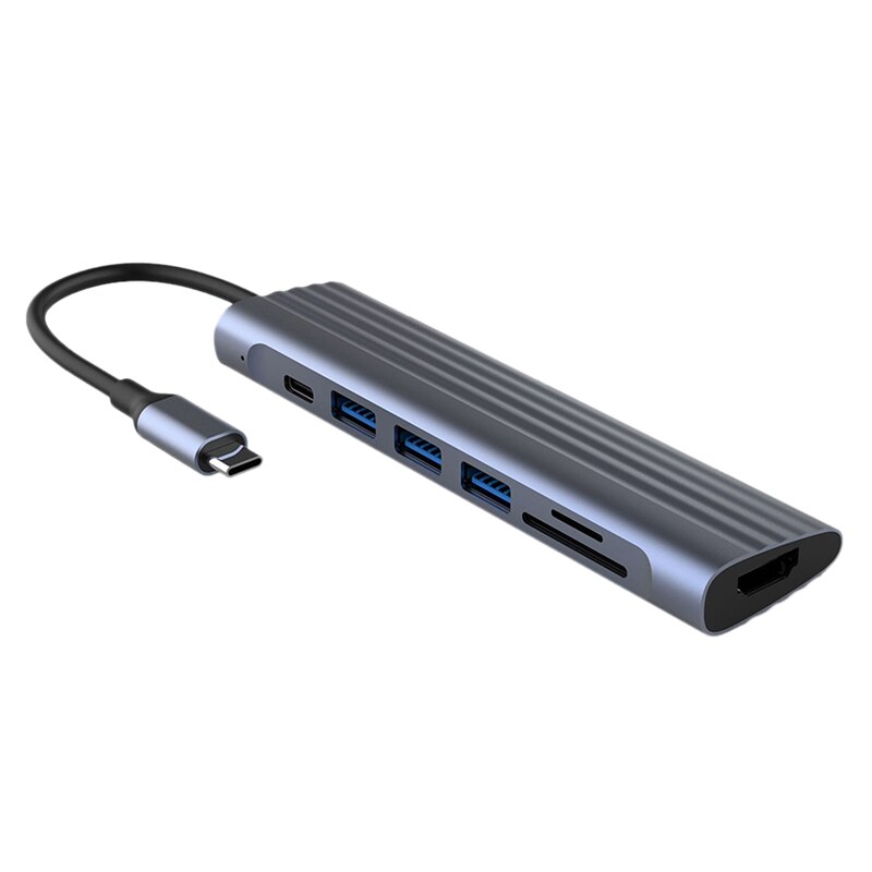 7 in 1 USB C HUB, Docking Station Includes 1XSD + 1XTF + 3X USB 3.0 + 1XPD + 1XHDMI for PC Laptop: Default Title