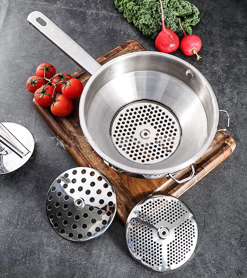 Moulin rotatif manuel en acier inoxydable, idéal pour faire de la purée ou des soupes de légumes, des tomates, outils de cuisine