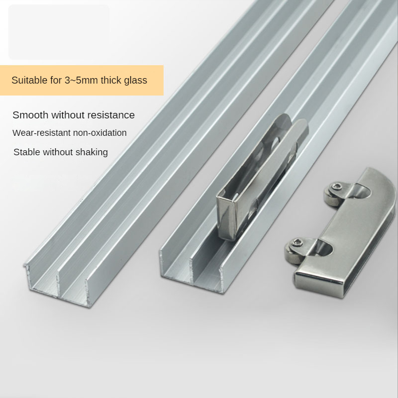 4pc Sliding Door Slide Rail 5mm Glass Track Stainl... – Grandado