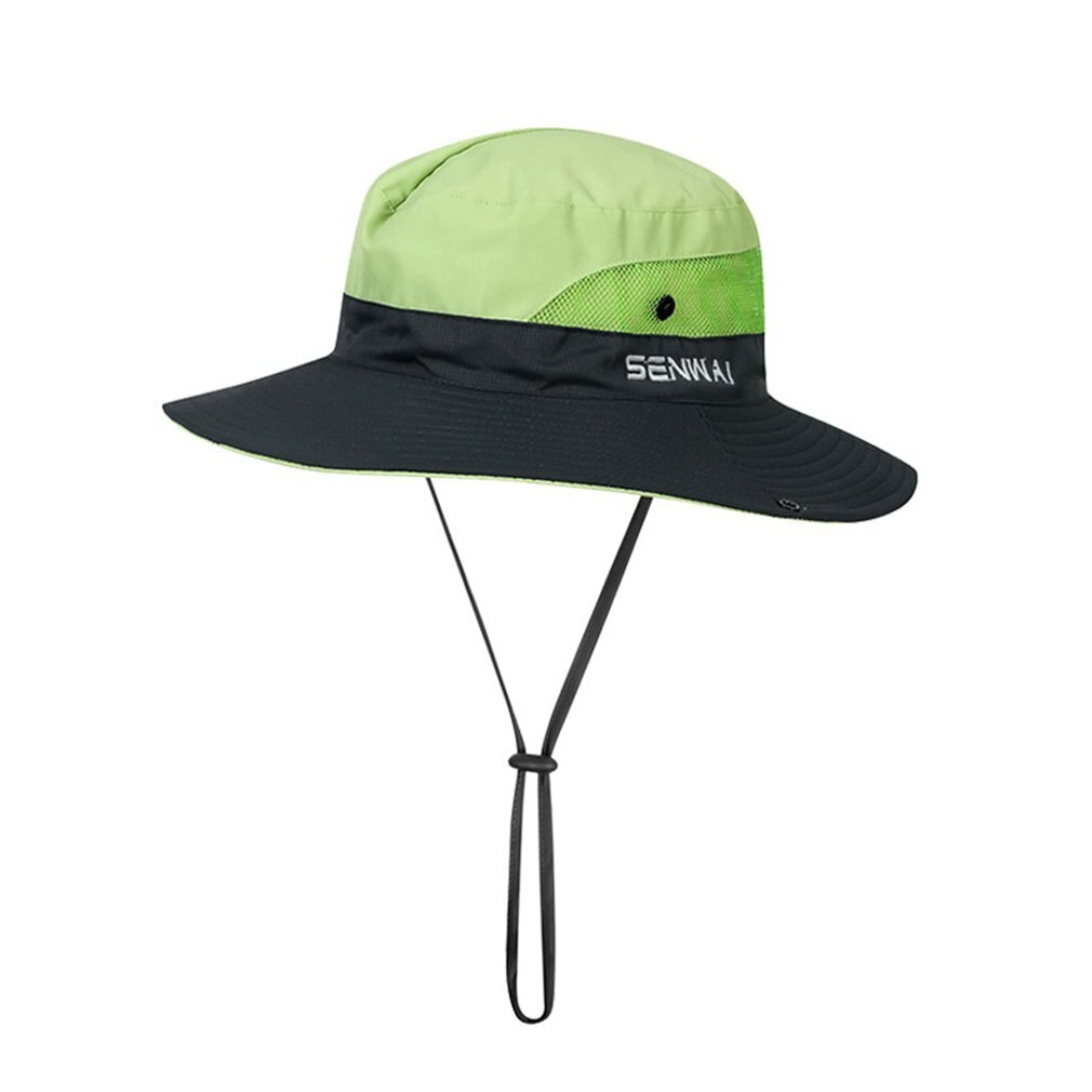 Hat summer outdoor sun hat UV protection sun protection travel cap mountaineering couple fishing sun hat: Green