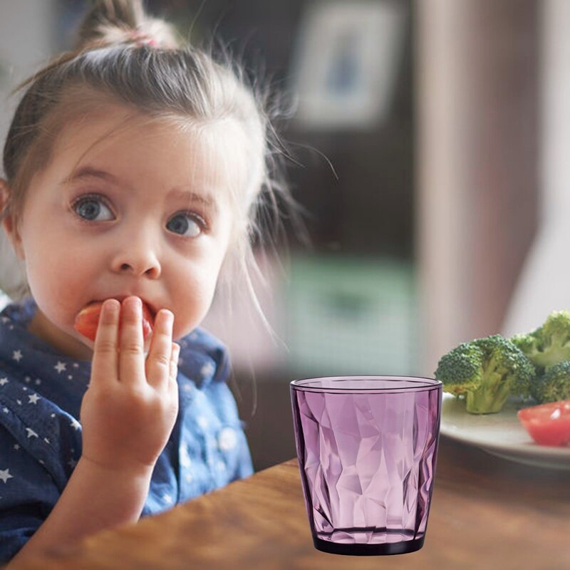 Acrylic Tumbler Acrylic Drinking Glasses Colored Plastic Tumblers Cups Glassware for Kids Unbreakable Restaurant Beverage Juice