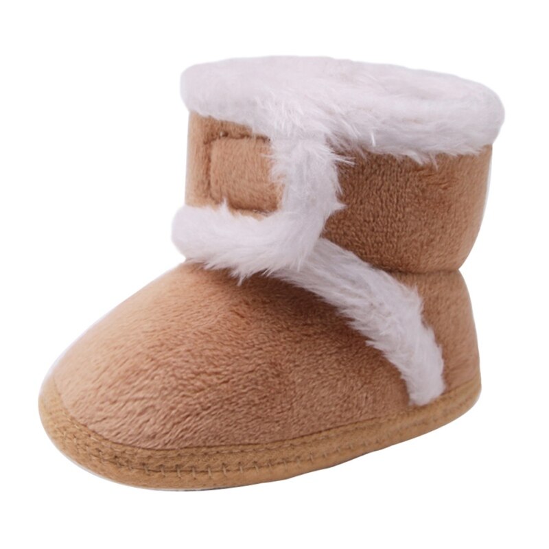 Winter Baby Boy Girl Cotton Boots Casual Shoes First Walkers Newborn Cute Non-slip Soft Sole Shoe Warm: C / L