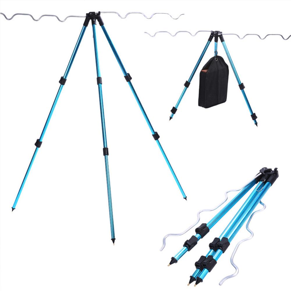 Aluminum Alloy Telescopic Fishing Rods Holder Portable Collapsible Fishing Tripod Bracket Stand Sea Fishing Pole Bracket