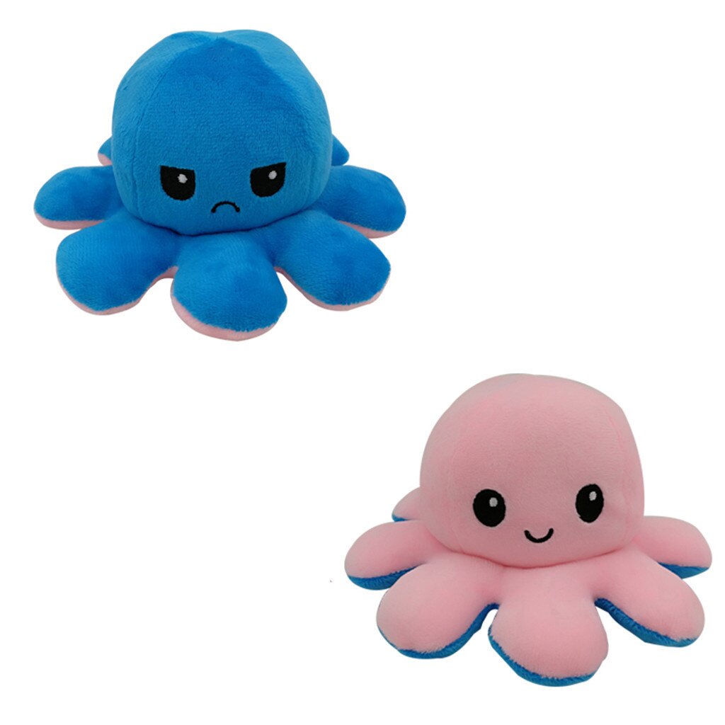 Plüsch Puppe Plüsch Tiere Zwei-seitige Weiche Simulation FlipToy Verschiedenen Seiten Zu Zeigen Verschiedene Stimmungen Plüsch Spielzeug Für kinder: F