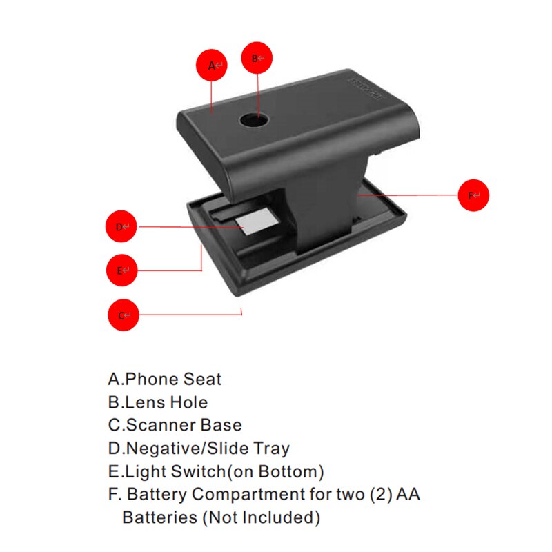 35Mm 135Mm Film Scanner 8MP Digital Color Photo Scanner Converteren En Besparen Film Negatieven &amp; Slides Direct Op uw Computer